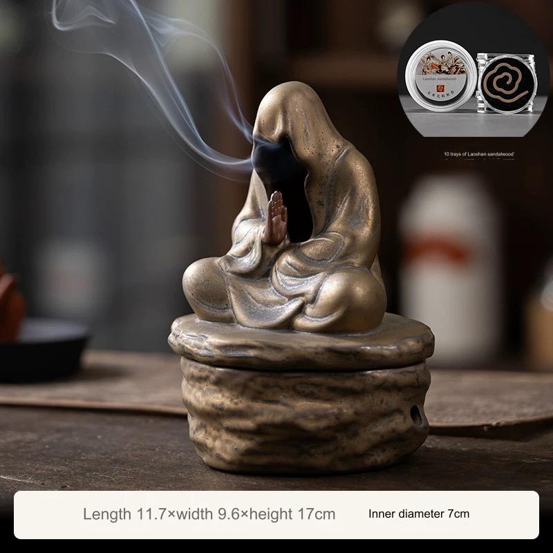 Zen-Style Formless Dharma Incense Burner - Agarwood Ornament