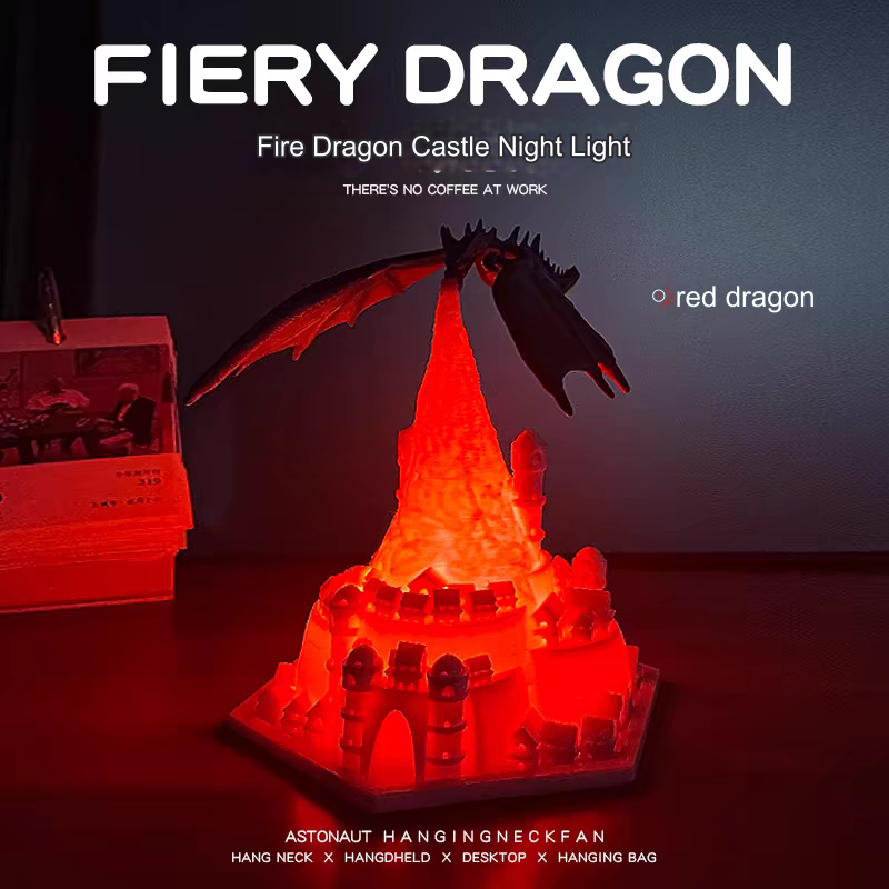 Volcano Dragon Night Light Ambient Lamp Ornament