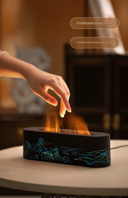 Qianlijiangshan Flame Humidifier Aromatherapy Machine