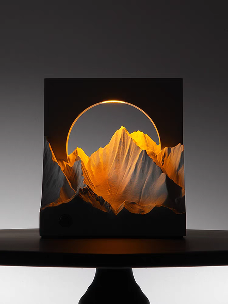 Sunlit Golden Mountain Diffuser Stone Ambient Lamp